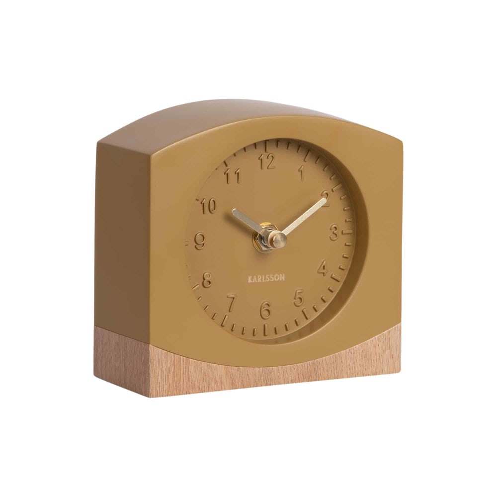Horloge de table polyrésine kaki foncé 5.9x12x12.5cm Horloge de table polyrésine kaki foncé 5.9x12x12.5cm