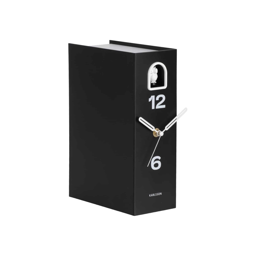 Horloge de table polystyrène noir 17.4x9.5x25cm Horloge de table polystyrène noir 17.4x9.5x25cm