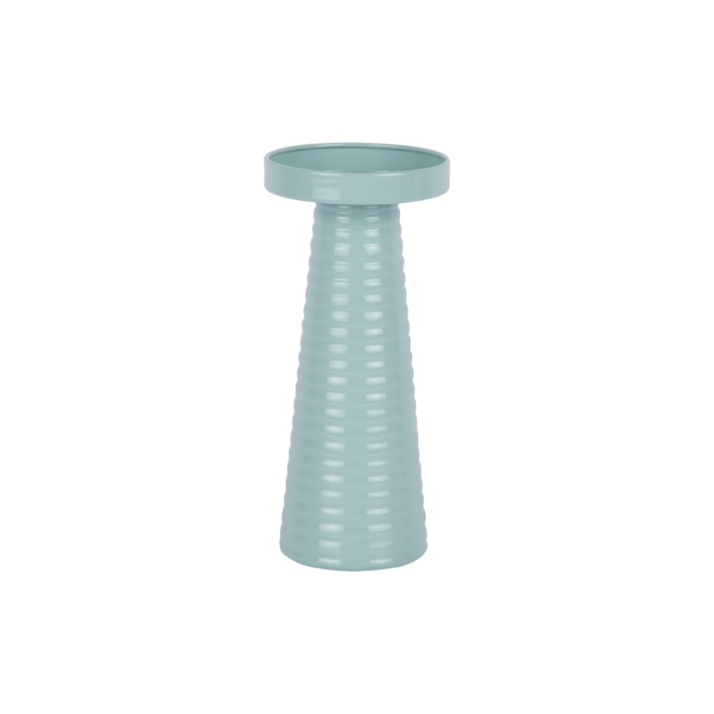 Bougeoir acier bleu clair 11x11x24.5cm Bougeoir acier bleu clair 11x11x24.5cm