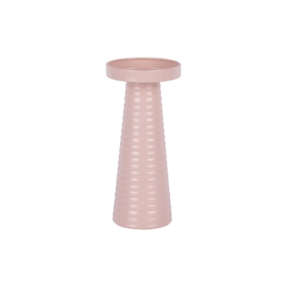 Bougeoir acier rose doux 11x11x24.5cm Bougeoir acier rose doux 11x11x24.5cm