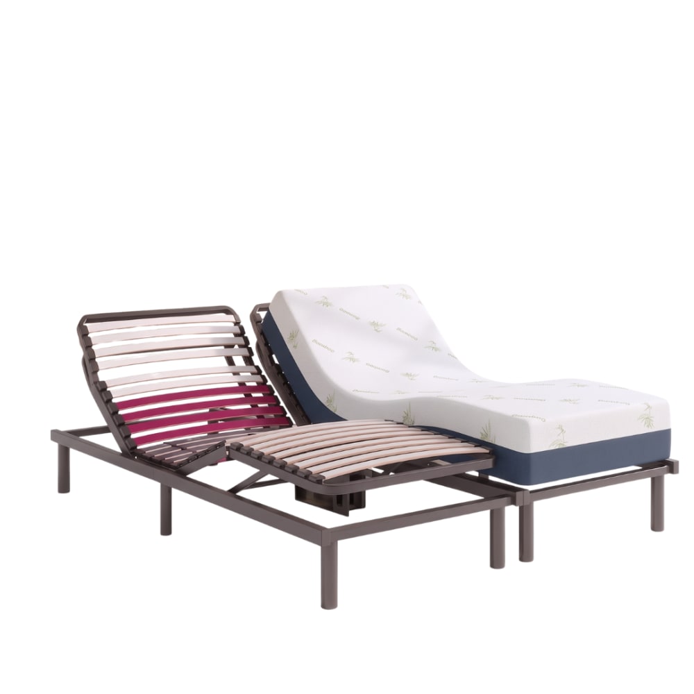 Ensemble sommier électrique noir et matelas 17cm 70x190cm