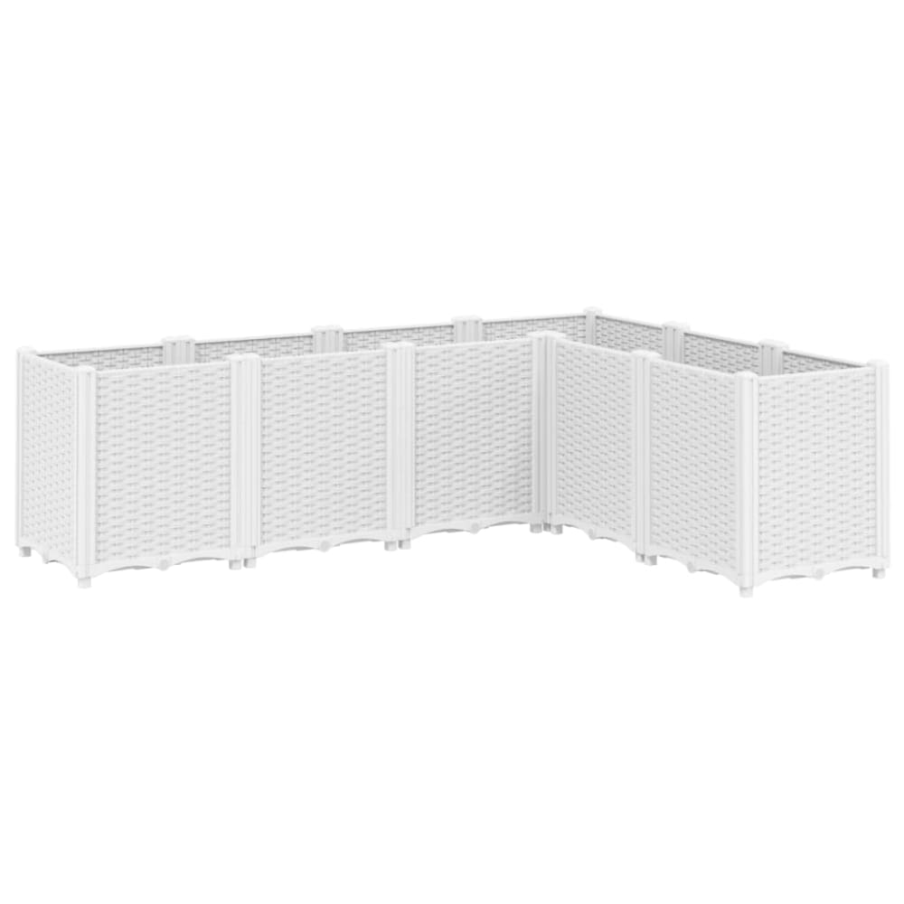 Jardinière bac lit surélevé blanche 160 x 120 x 53 cm