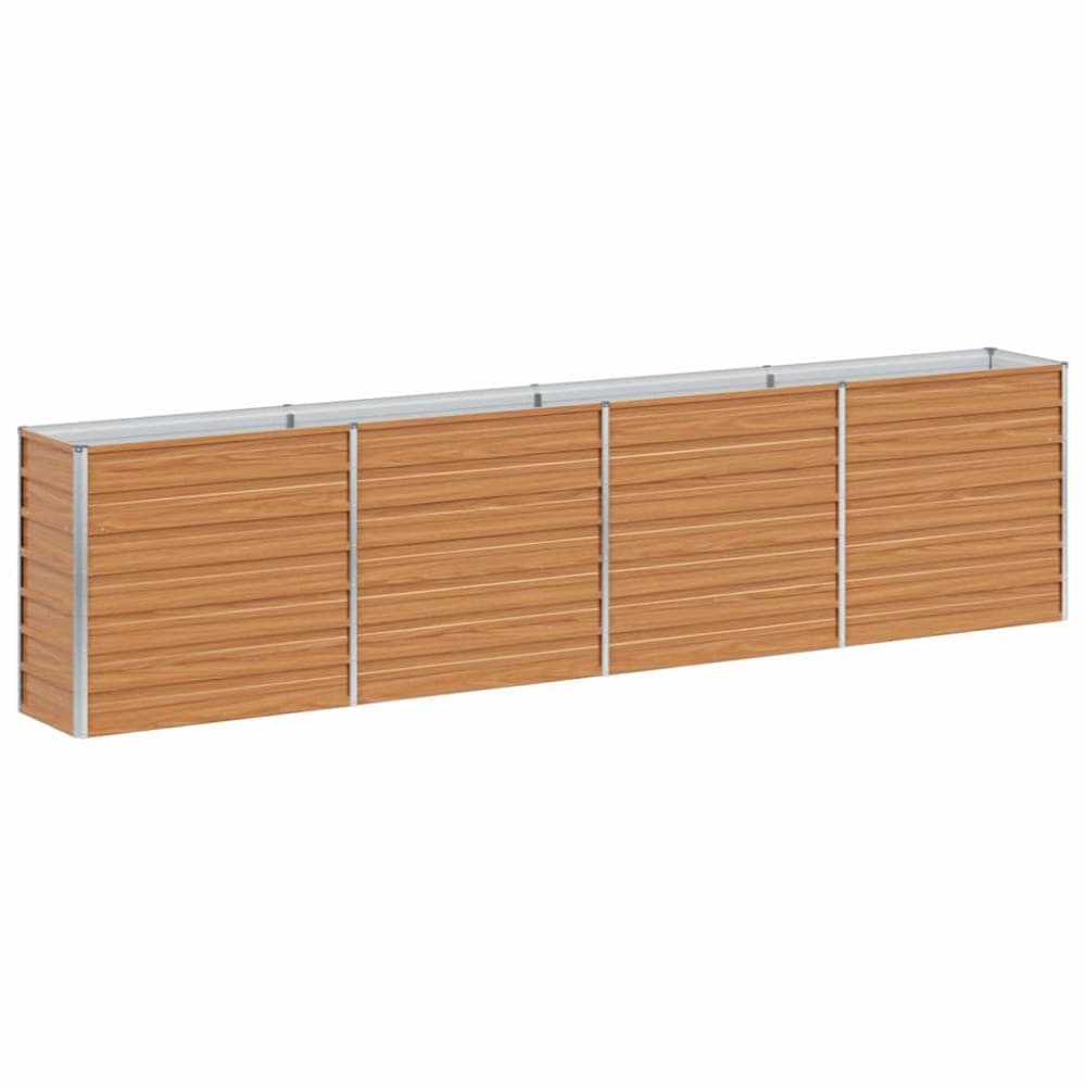 Jardinière surélevée terrasse jardin marron 320 x 40 x 77 cm