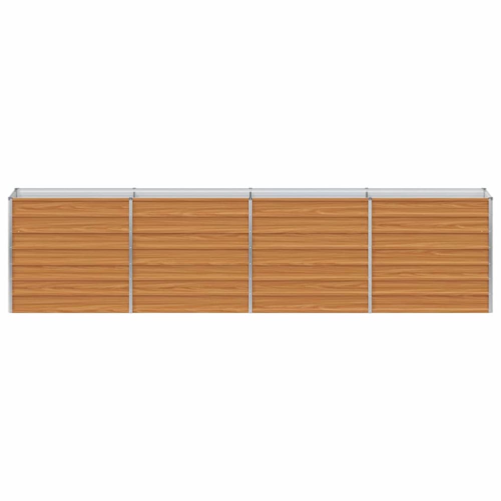 Jardinière surélevée terrasse jardin 320 x 40 x 77 cm marron — vue 3