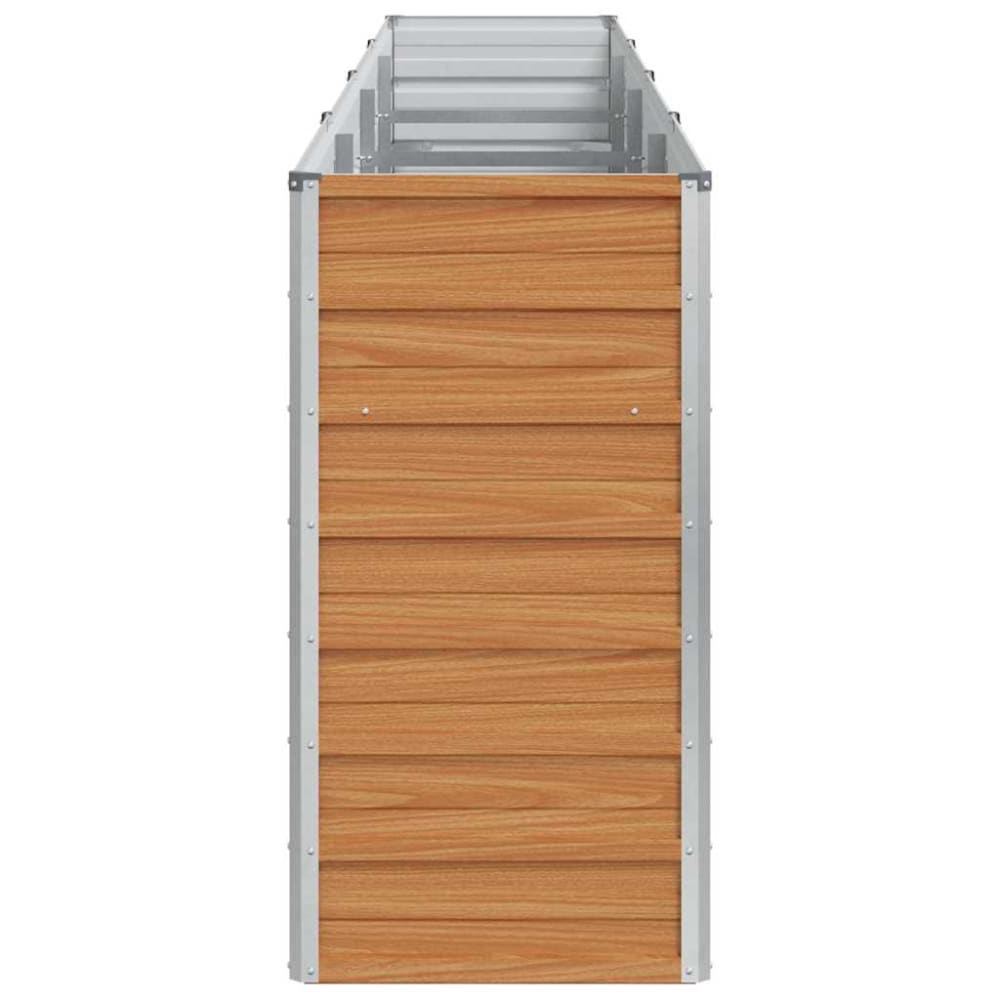 Jardinière surélevée terrasse jardin 320 x 40 x 77 cm marron — vue 4