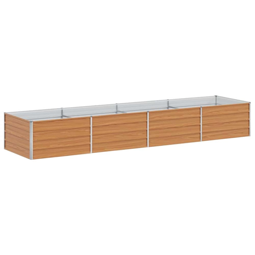 Jardinière surélevée en acier marron 320 x 80 x 45 cm