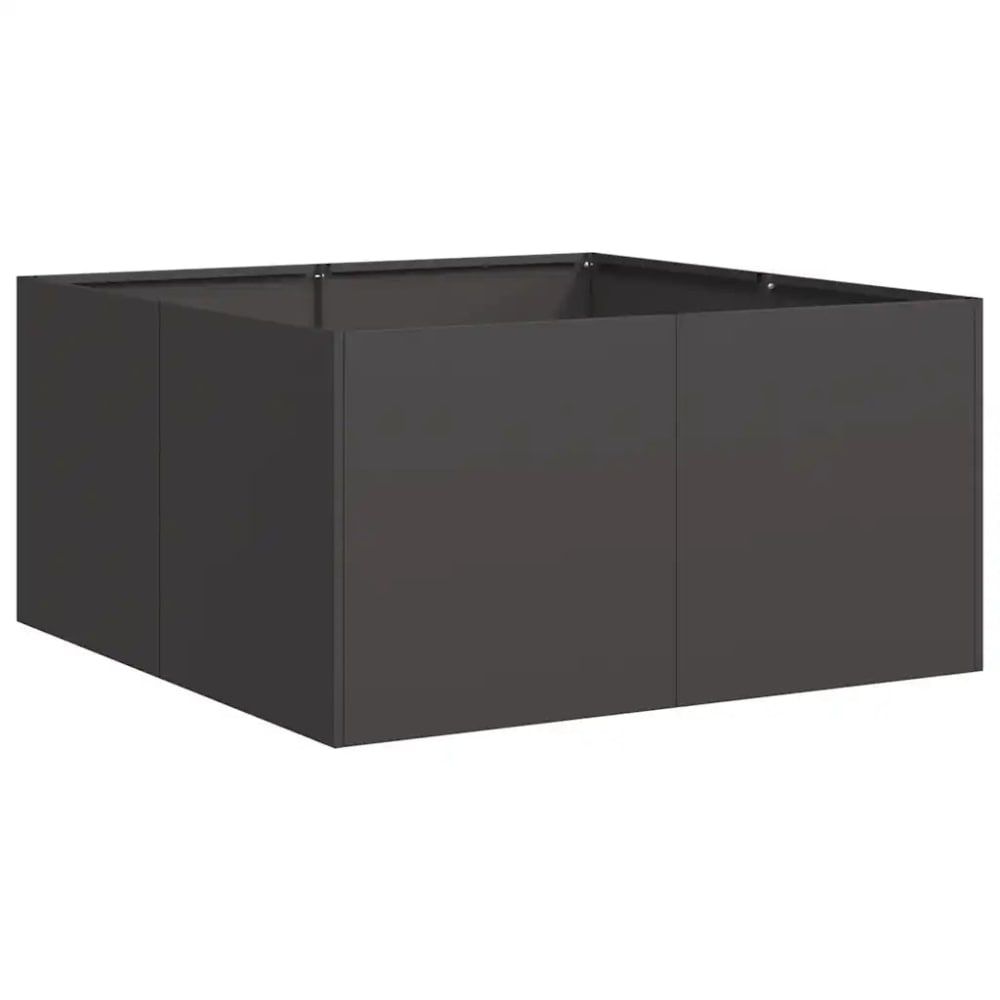 Jardinière noire en acier noire 80 x 80 x 40 cm
