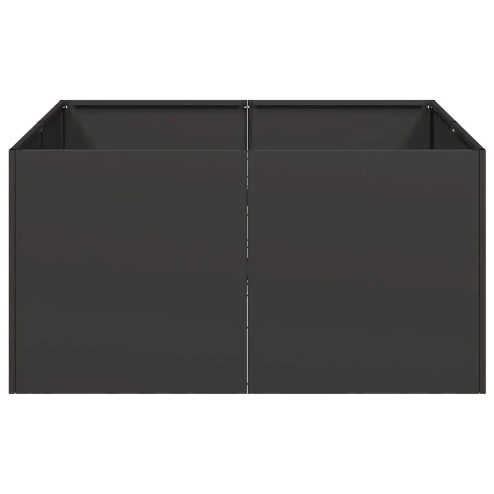 Jardinière noire en acier noire 80 x 80 x 40 cm — vue 3