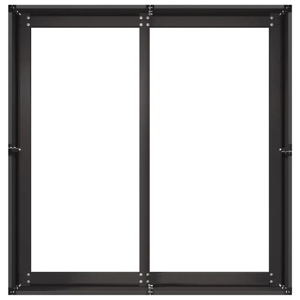 Jardinière noire en acier noire 80 x 80 x 40 cm — vue 4