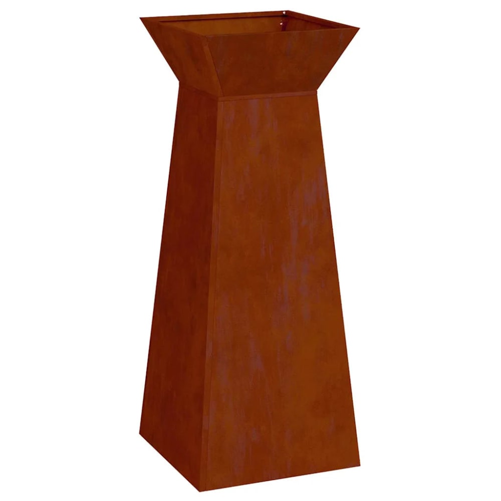 Jardinière à pilier extérieur aluminium 40 x 40 x 101 cm