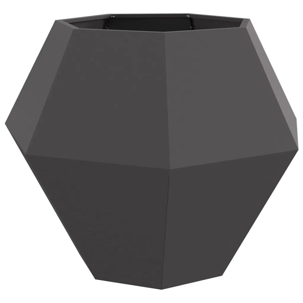 Jardinière rectangulaire extérieure design noire 100 x 100 x 80 cm