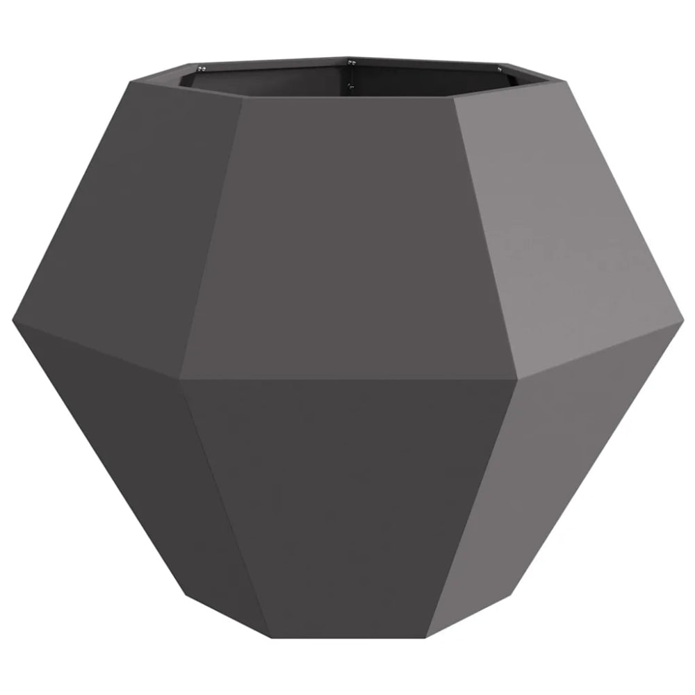Jardinière rectangulaire extérieure design noire 100 x 100 x 80 cm — vue 3