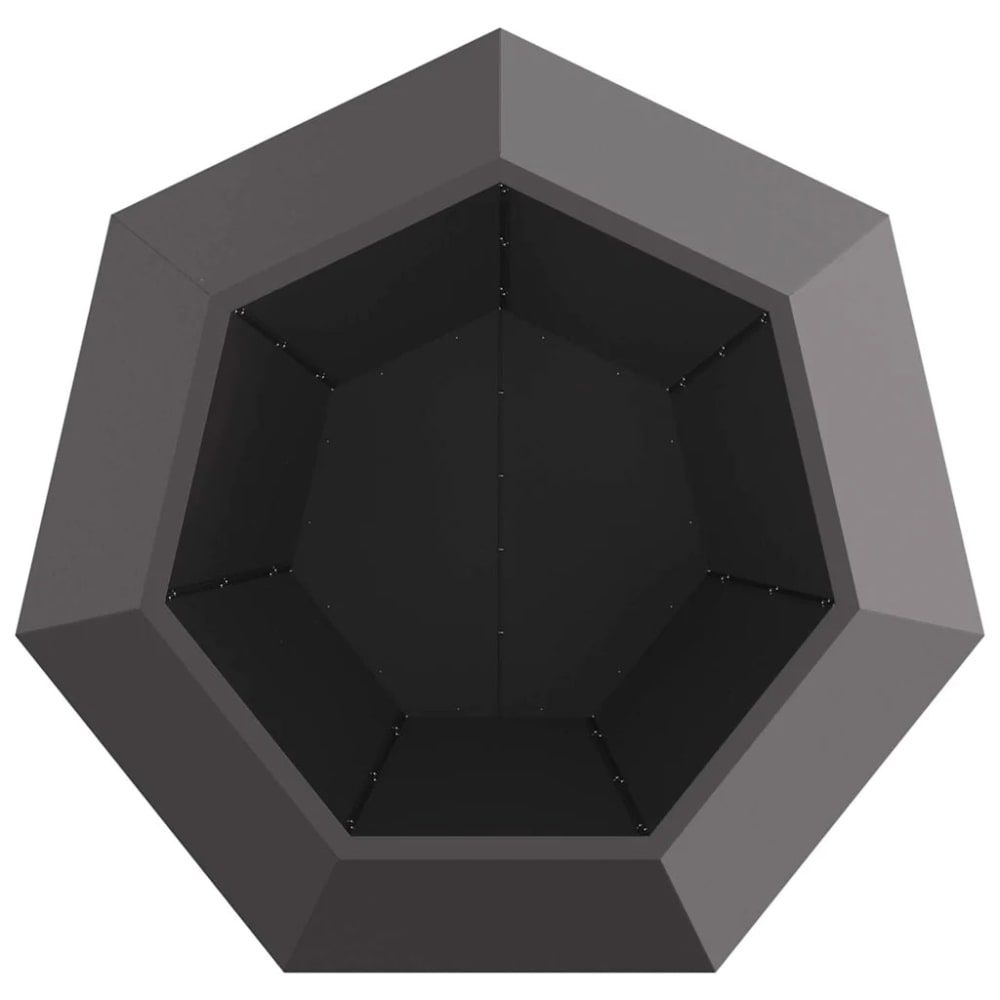 Jardinière rectangulaire extérieure design noire 100 x 100 x 80 cm — vue 4