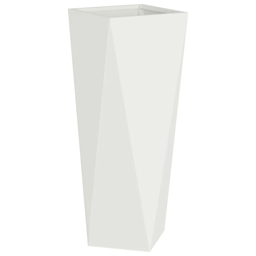 Jardinière extérieure moderne design 30 x 30 x 75 cm blanche