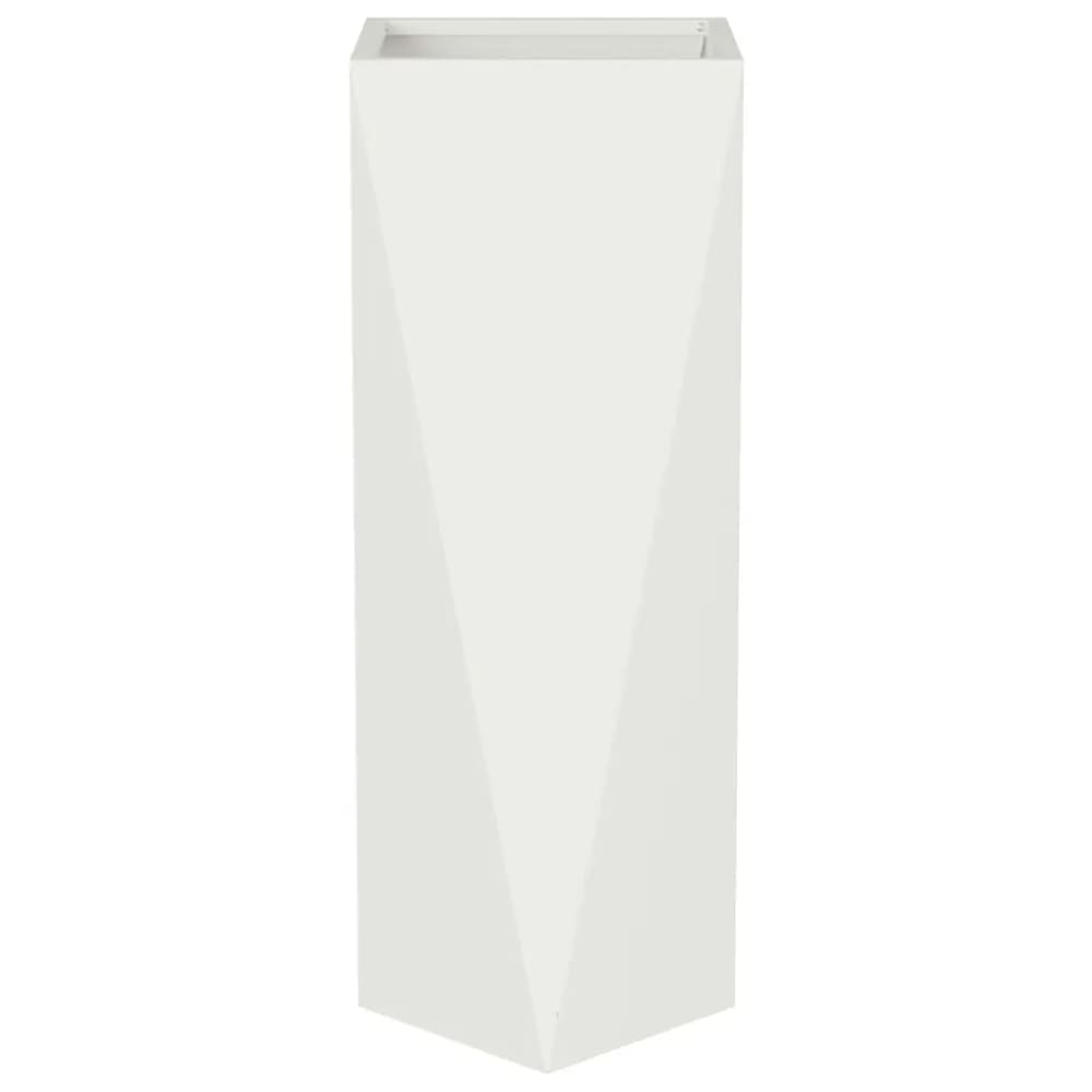 Jardinière extérieure moderne design 30 x 30 x 75 cm blanche — vue 3