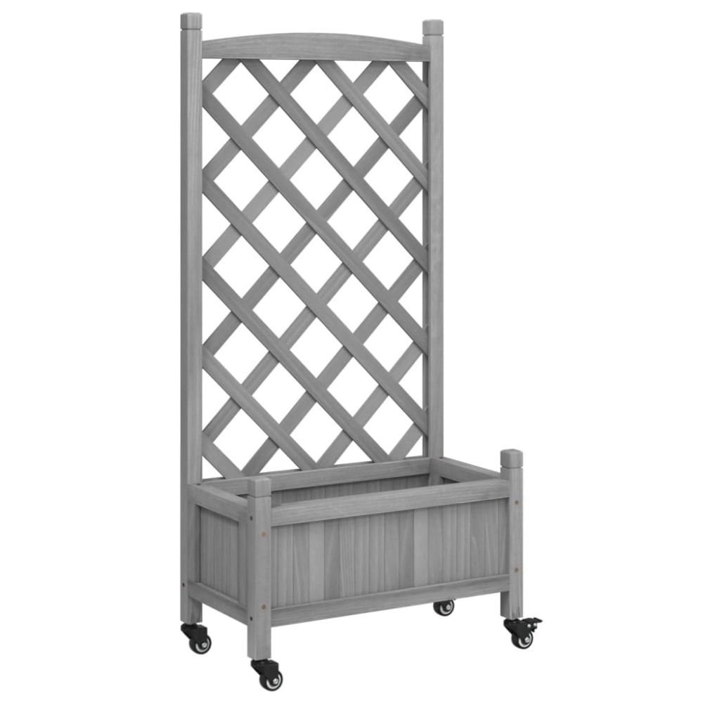 Jardinière bac lit surélevé bois marron 55 x 29.5 x 117.5 cm