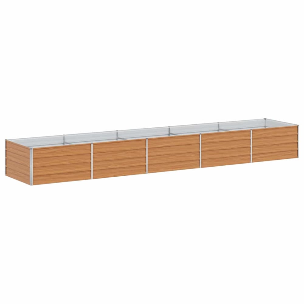 Jardinière surélevée design industriel marron 400 x 80 x 45 cm