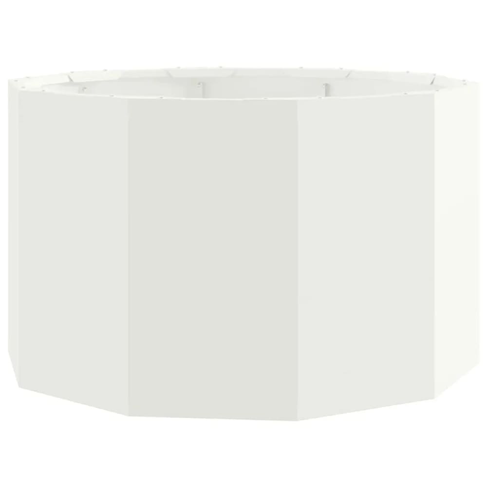 Jardinière ronde design moderne blanche 60 x 60 x 35 cm