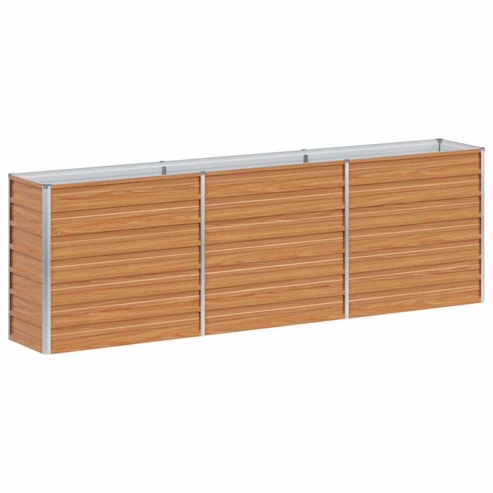 Jardinière surélevée industrielle chic 240 x 40 x 77 cm marron