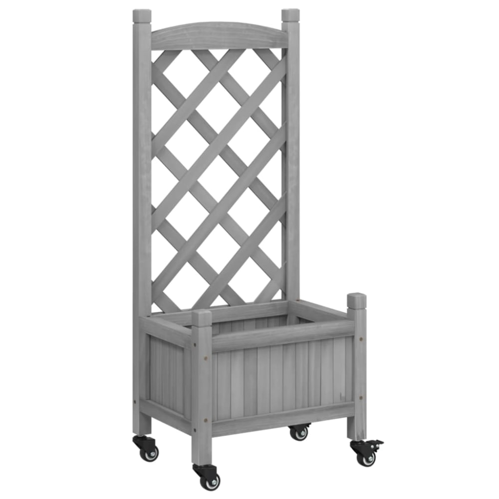 Jardinière bac lit surélevé bois marron 40 x 30 x 97.5 cm