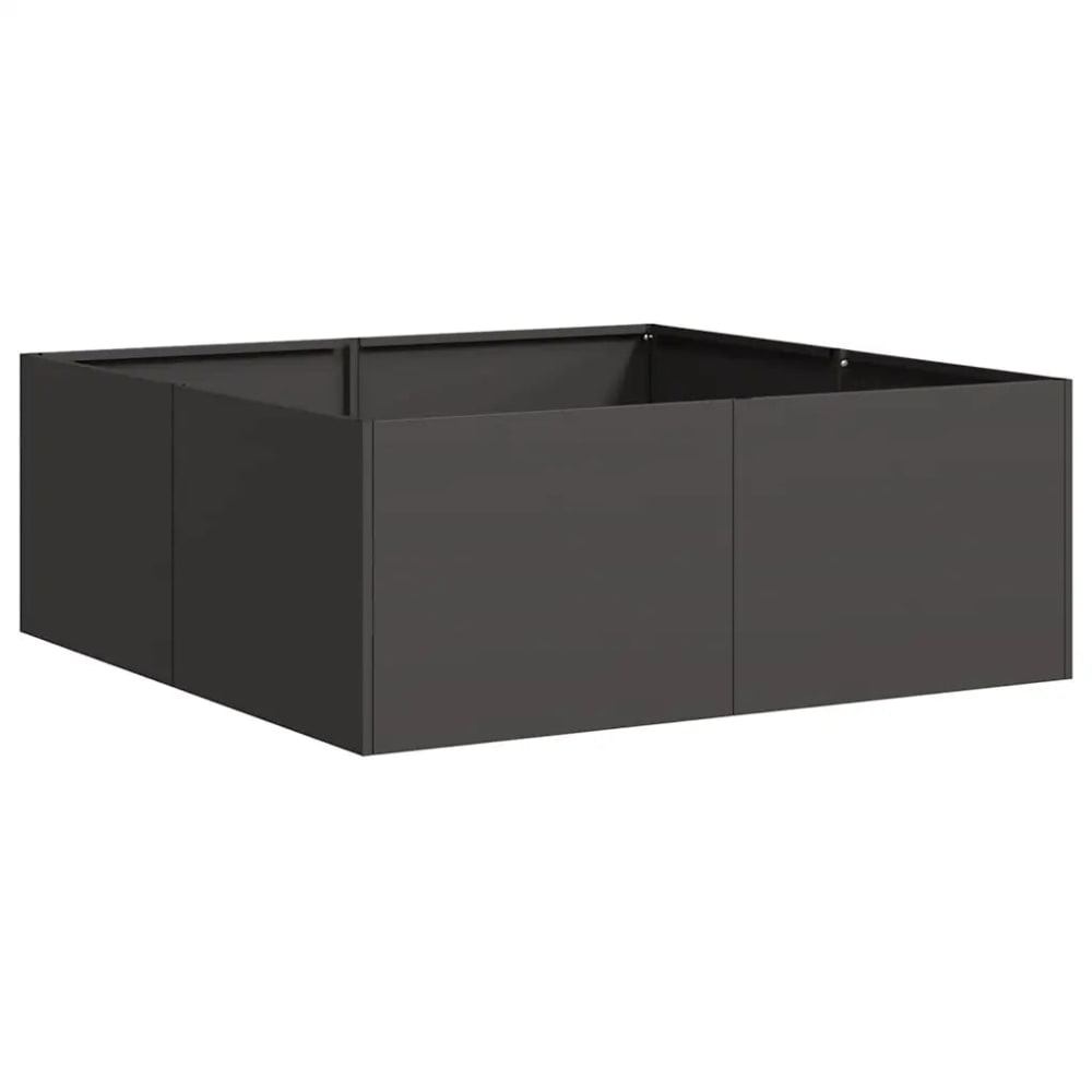 Jardinière carrée moderne pour noire 80 x 80 x 30 cm