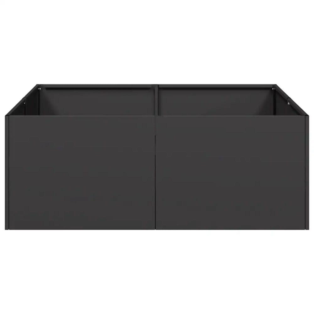 Jardinière carrée moderne pour noire 80 x 80 x 30 cm — vue 3