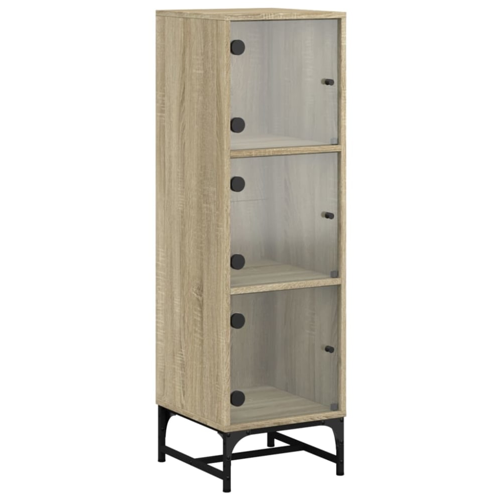 Bahut commode armoire verre 35 x 37 x 120 cm