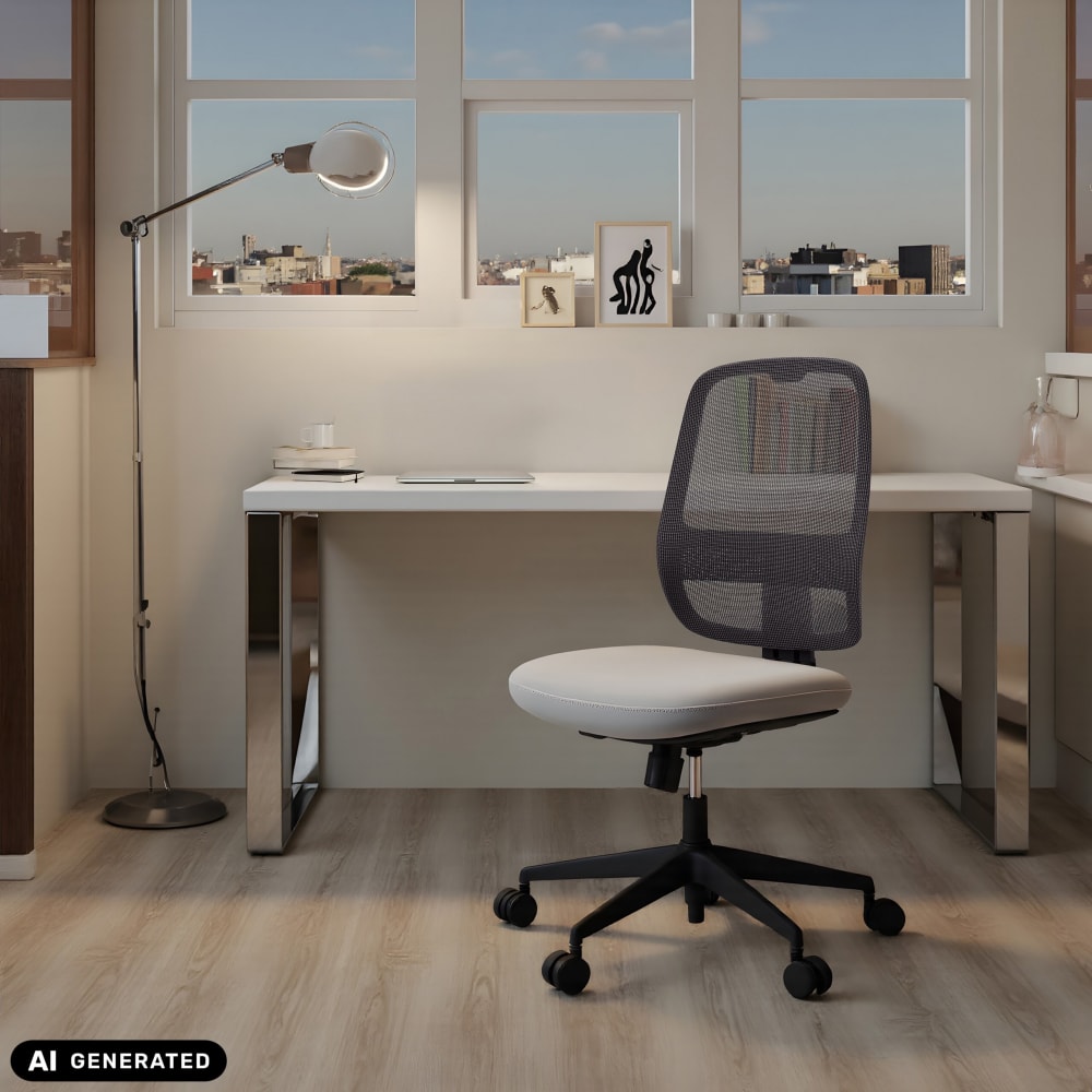Profi Bürostuhl aus Stoff / Netzstoff, Grau - Maisons Du Monde
