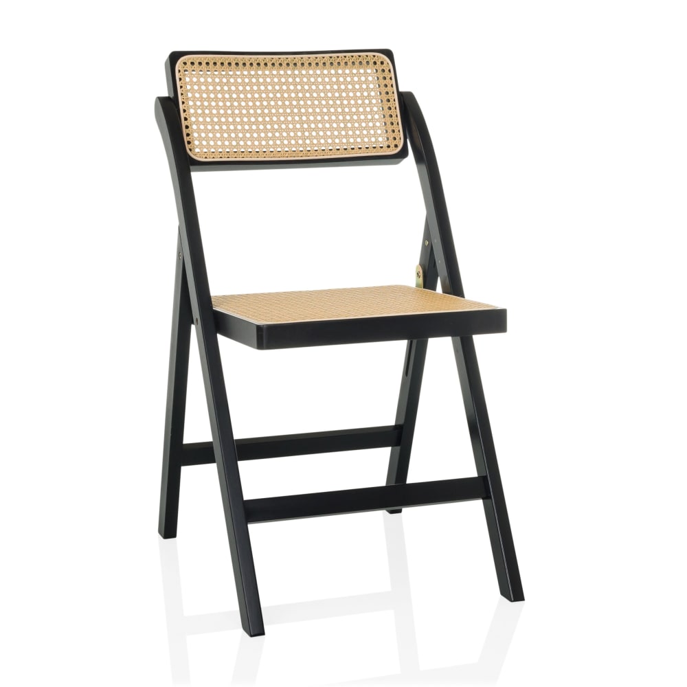Klappstuhl aus Bambus, Rattan, Schwarz/Braun - Maisons Du Monde