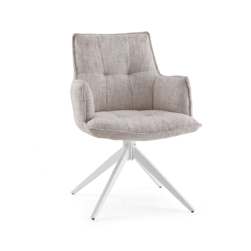 Esszimmerstuhl aus Stoff, Beige - Maisons Du Monde