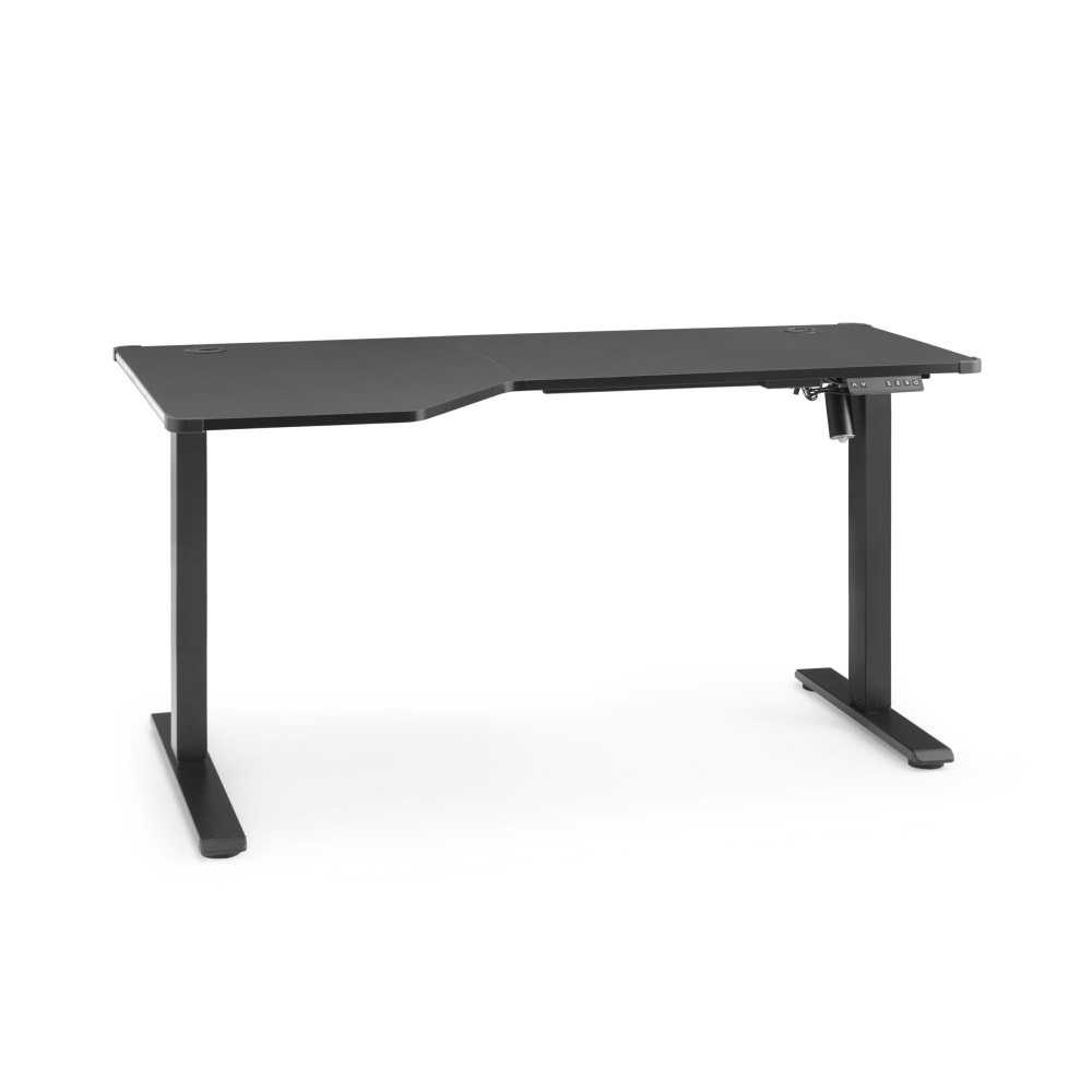 Höhenverstellbarer Schreibtisch aus MDF, Schwarz - Maisons Du