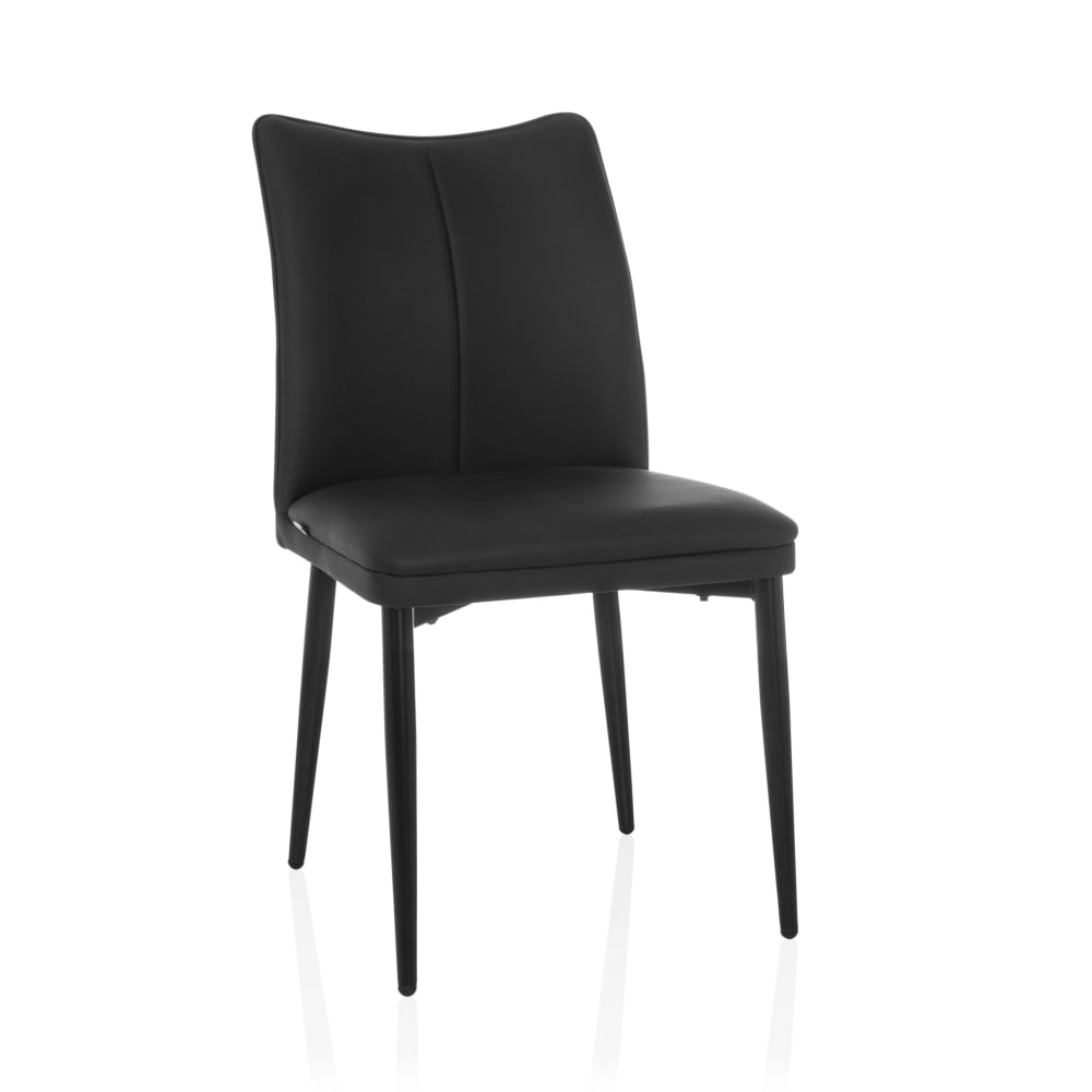 Esszimmerstuhl aus Kunstleder, Schwarz - Maisons Du Monde