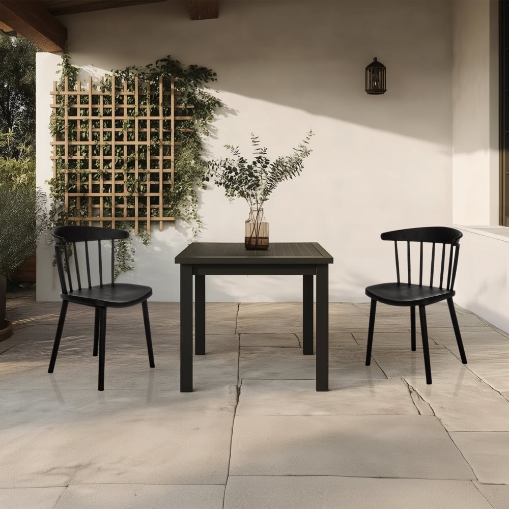 Esszimmerstuhl aus Kunststoff, Schwarz - Maisons Du Monde