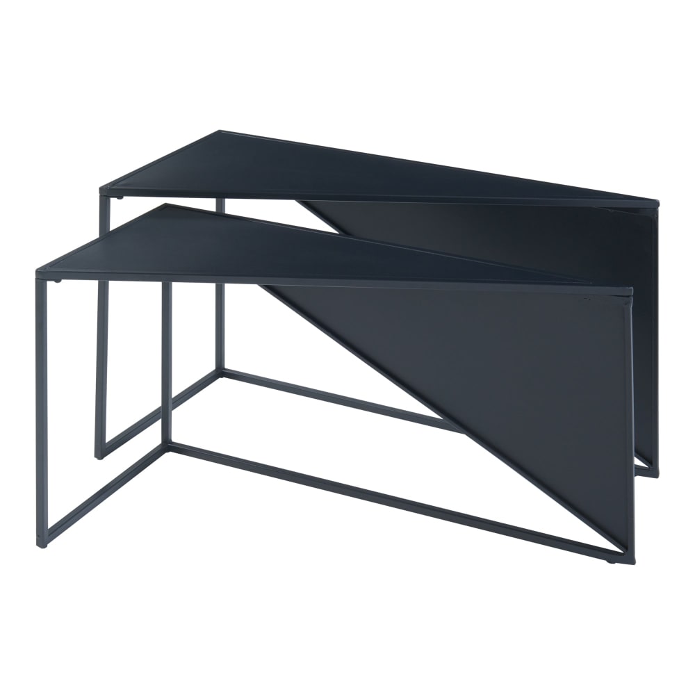 Set de 2 tables argentée 44.5 x 74 x 36 cm Set de 2 tables argentée 44.5 x 74 x 36 cm