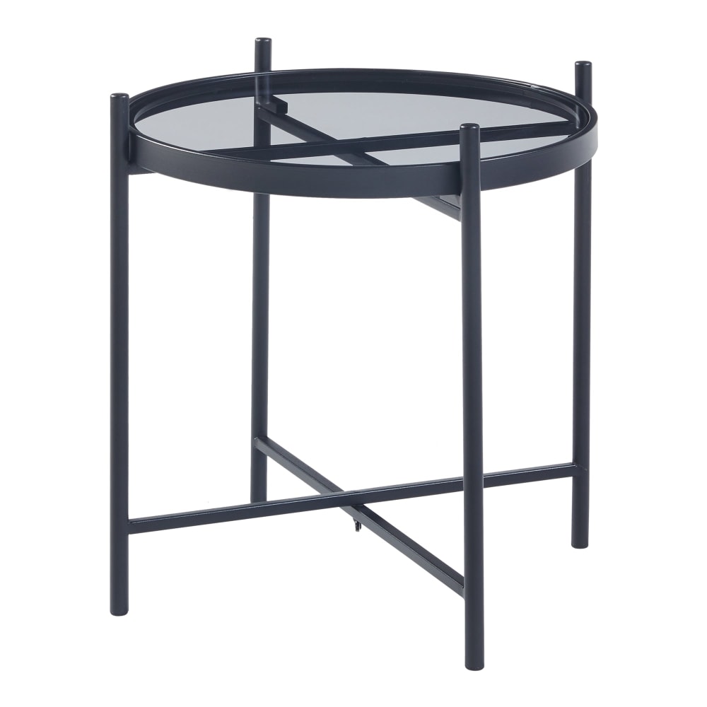 Table d'appoint ronde verre 41.5 x 41.5 x 46 cm Table d'appoint ronde verre 41.5 x 41.5 x 46 cm