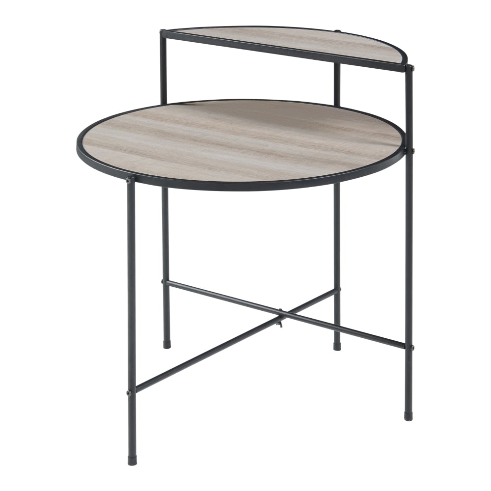Table d'appoint ronde avec grise 62 x 62 x 68 cm Table d'appoint ronde avec grise 62 x 62 x 68 cm