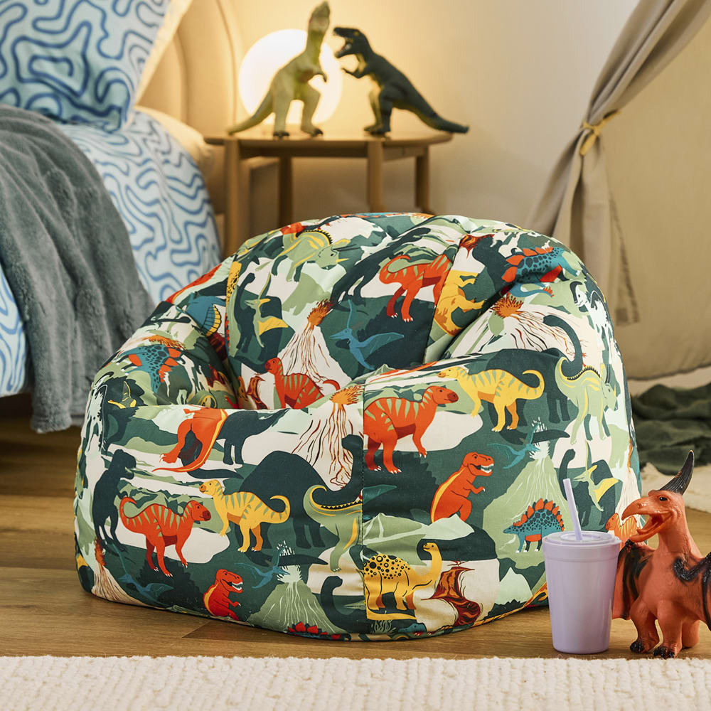 Pouf fauteuil enfant à imprimé dinosaure