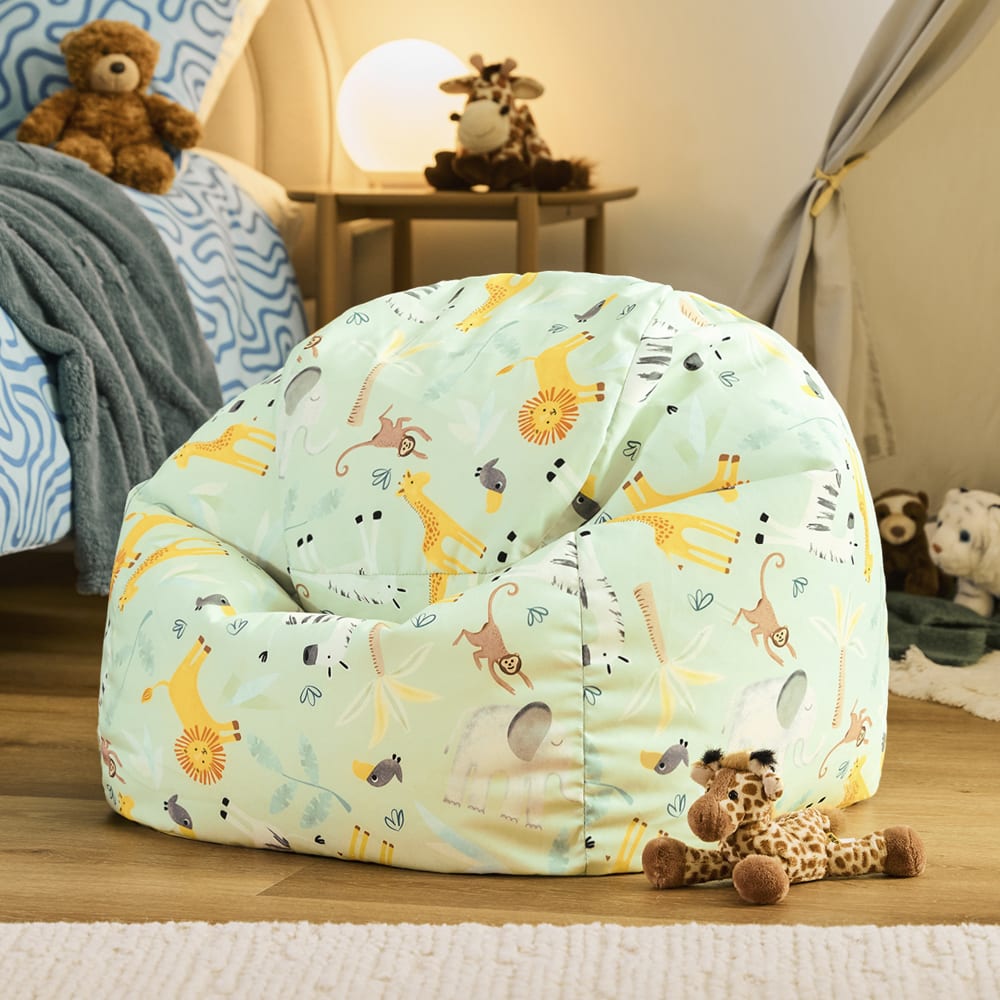 Pouf fauteuil enfant à imprimé safari