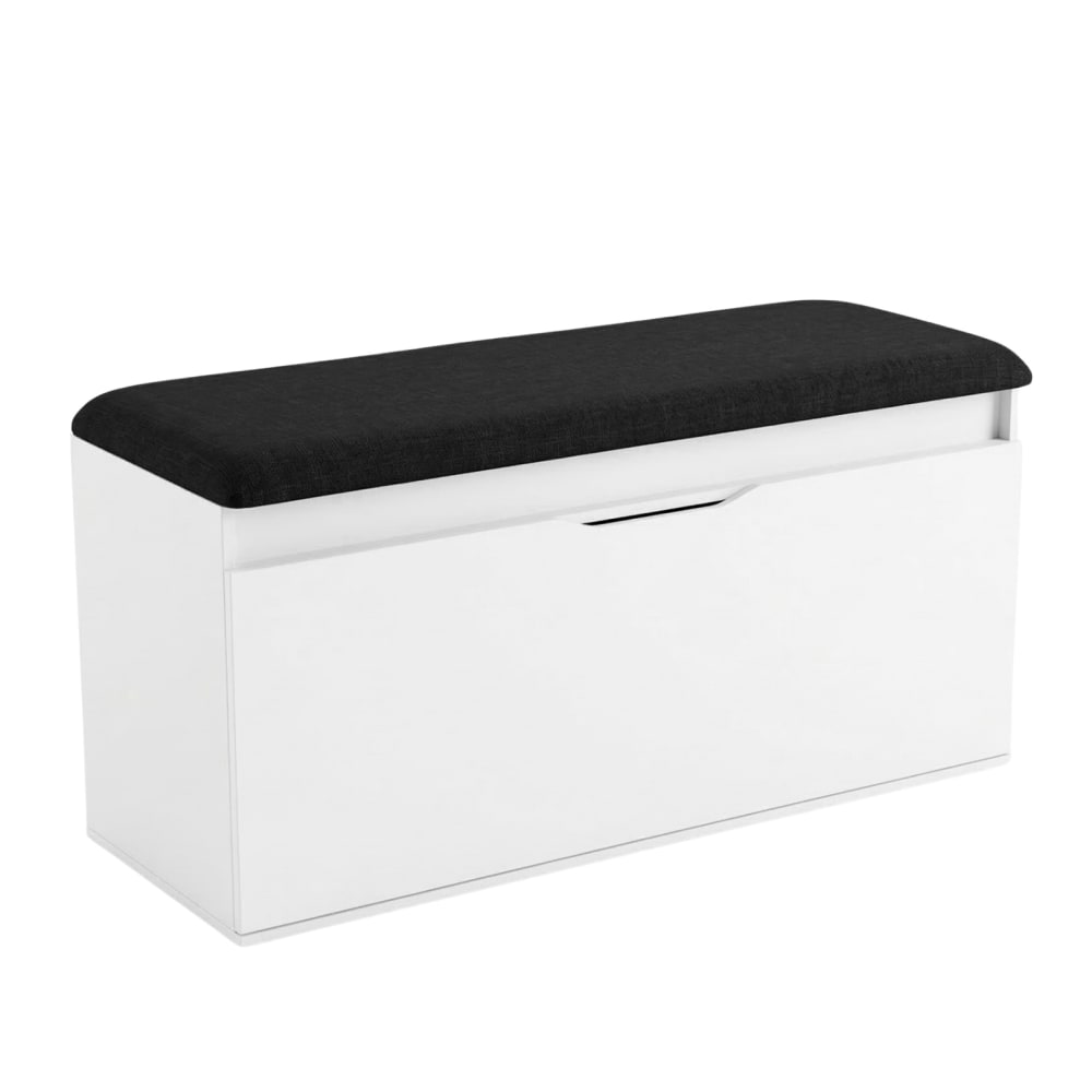 Schuhbank mit Stauraum aus MDF, 100 x 50 x 35 cm, weiß - Maisons