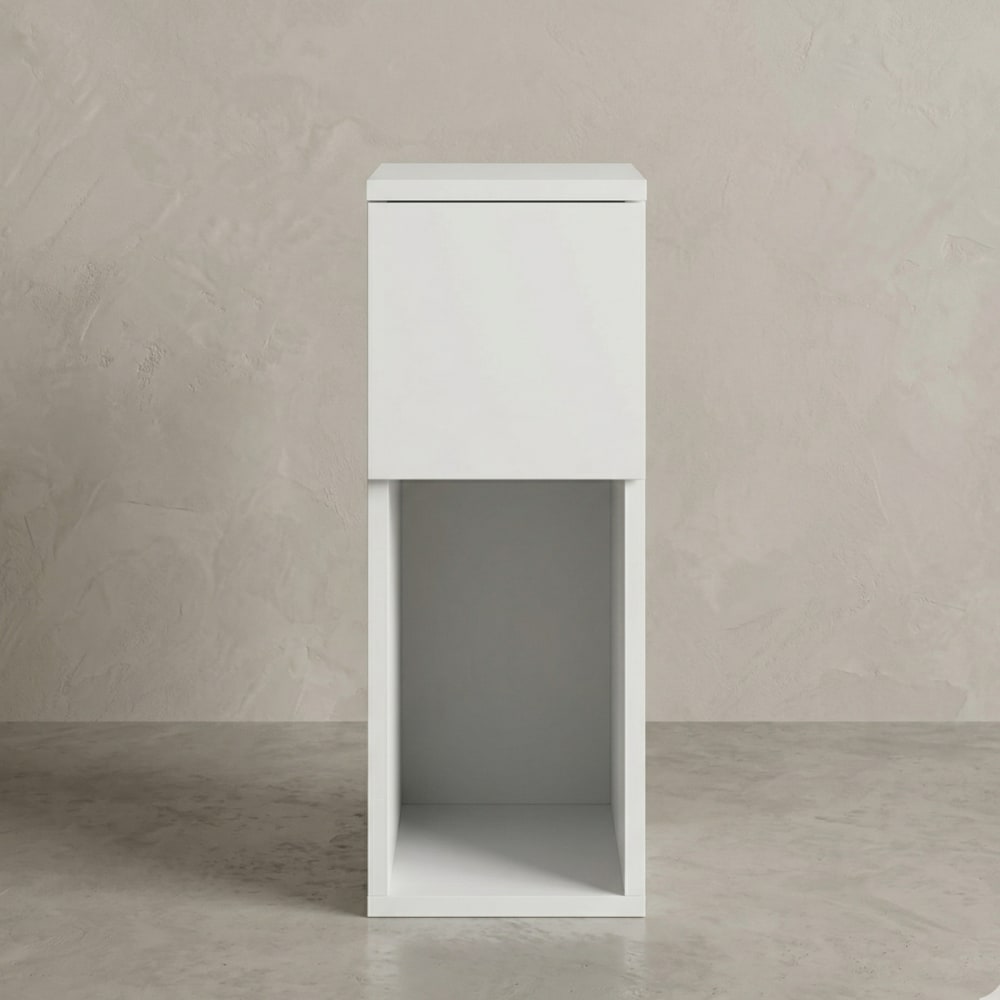 Schmaler Beistelltisch aus MDF, 20 x 30 x 55 cm, weiß - Maisons