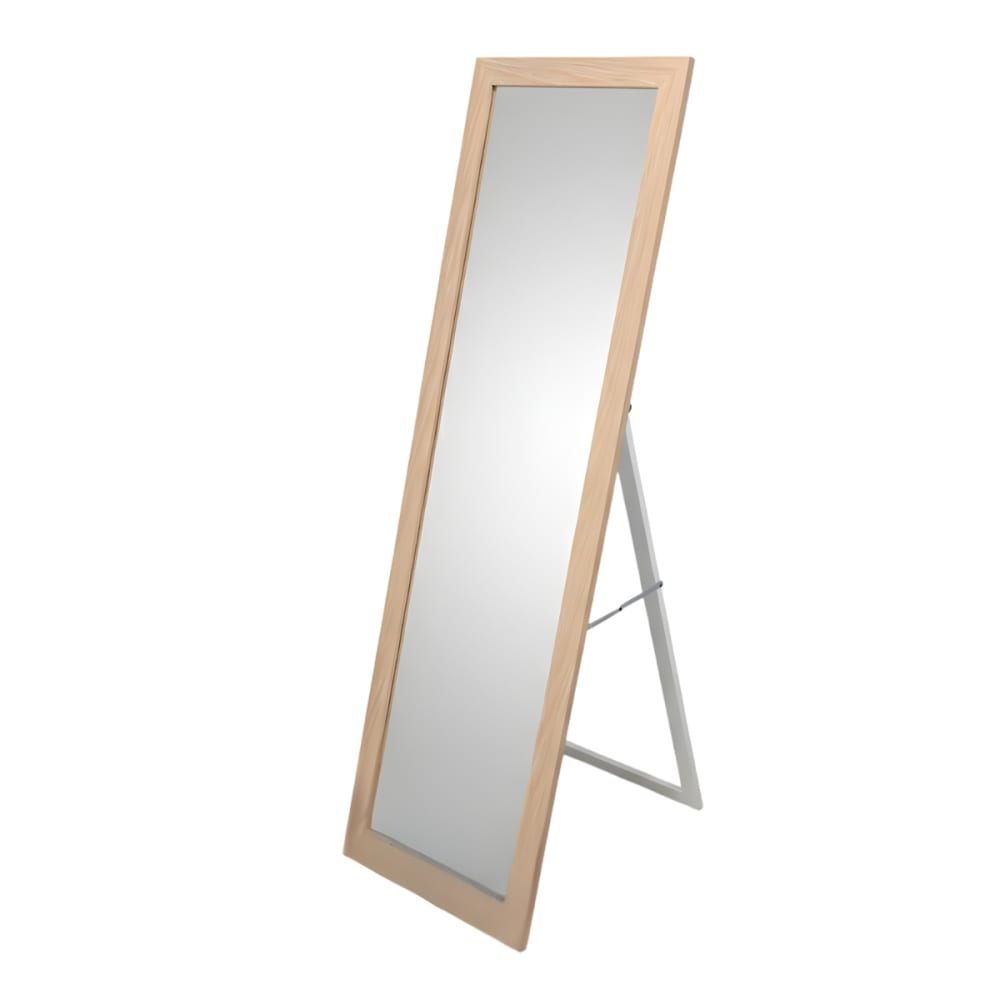 Standspiegel mit MDF-Rahmen, 37 x 127 cm, hellbraun - Maisons Du