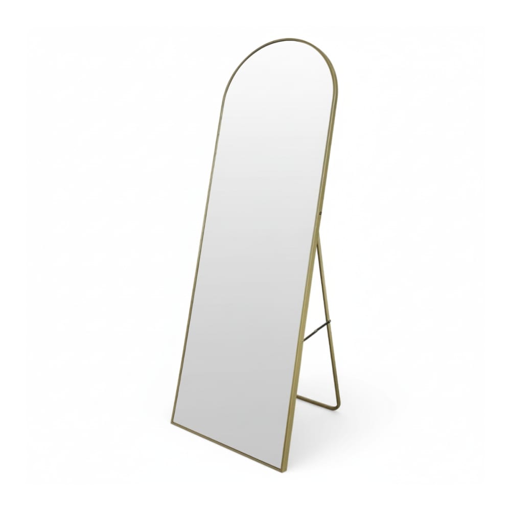 Großer Standspiegel mit Metallrahmen, 50 x 150 cm, gold - Maisons