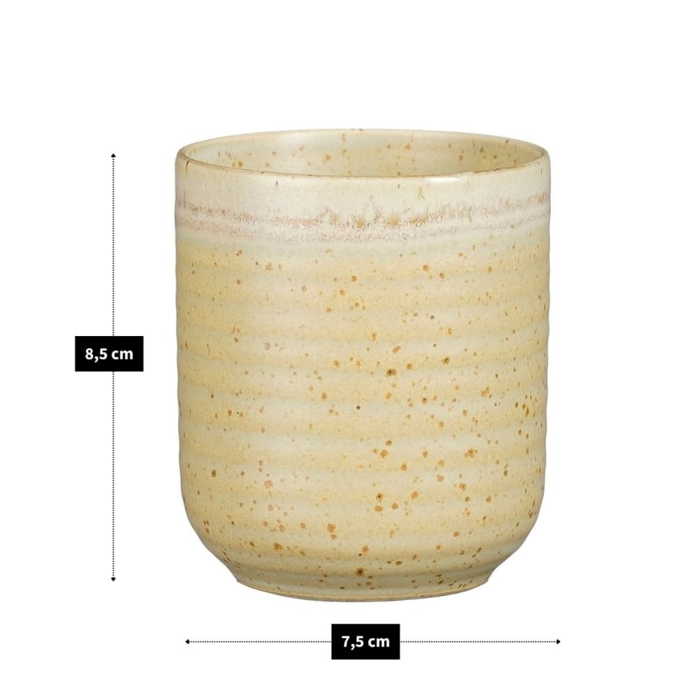 Tasse mit Untertasse Ethan Braun Porzellan H8.5xB7.5xL7.5cm -