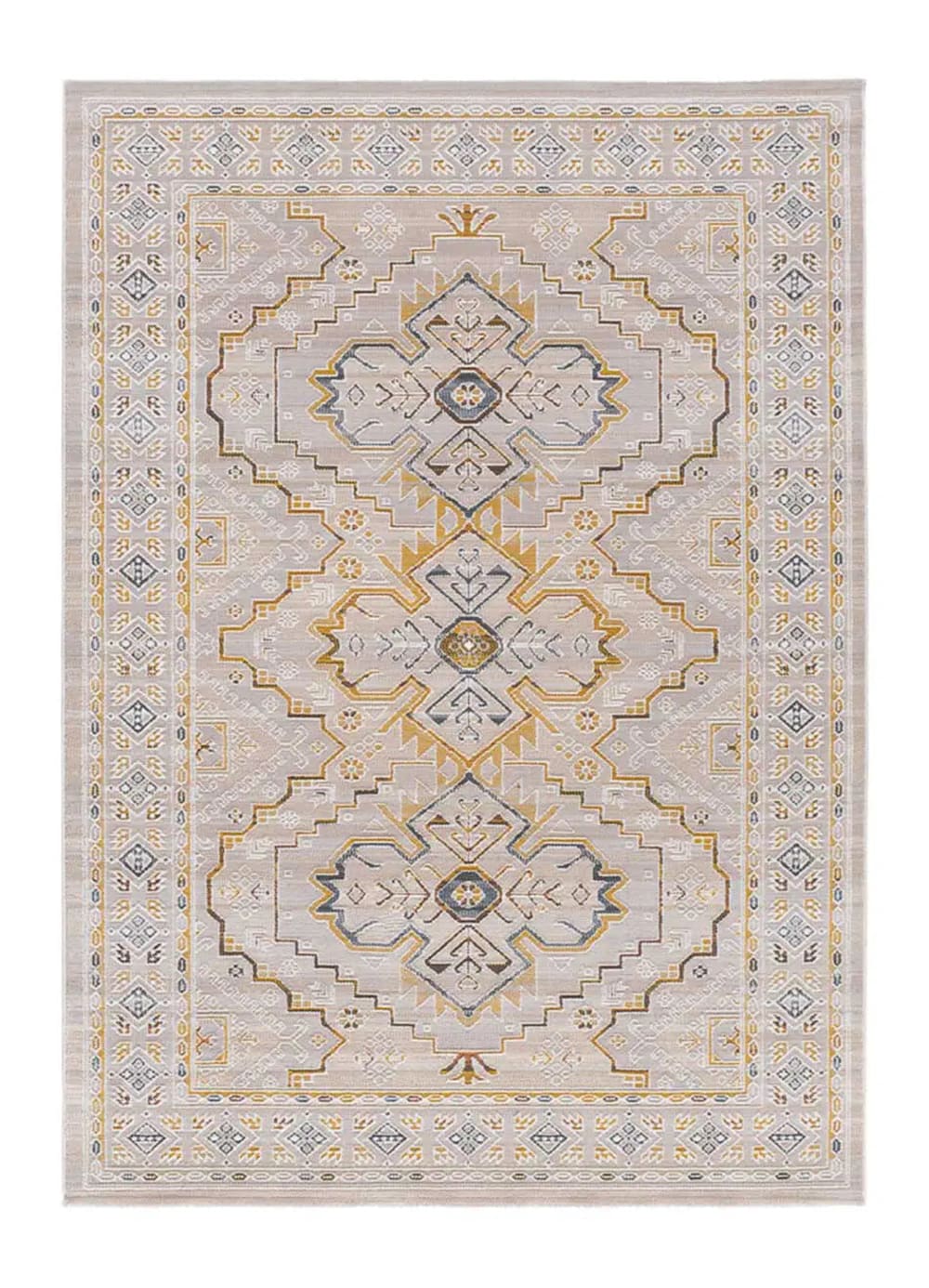 Kurzflorteppich, Vintage, beige/senf, 154x230 cm - Maisons Du