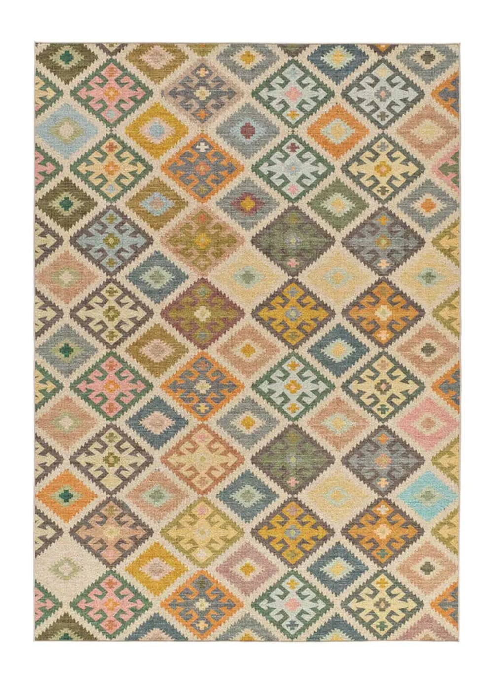 Kurzflorteppich, Waschbar, Ethnisch, mehrfarbig, 200x290 cm -