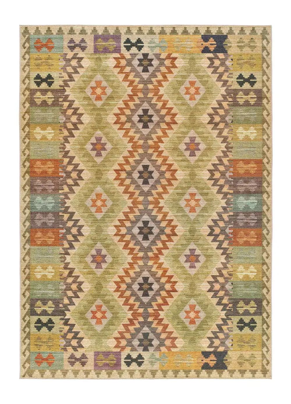 Kurzflorteppich, Waschbar, Ethnisch, mehrfarbig, 200x290 cm -