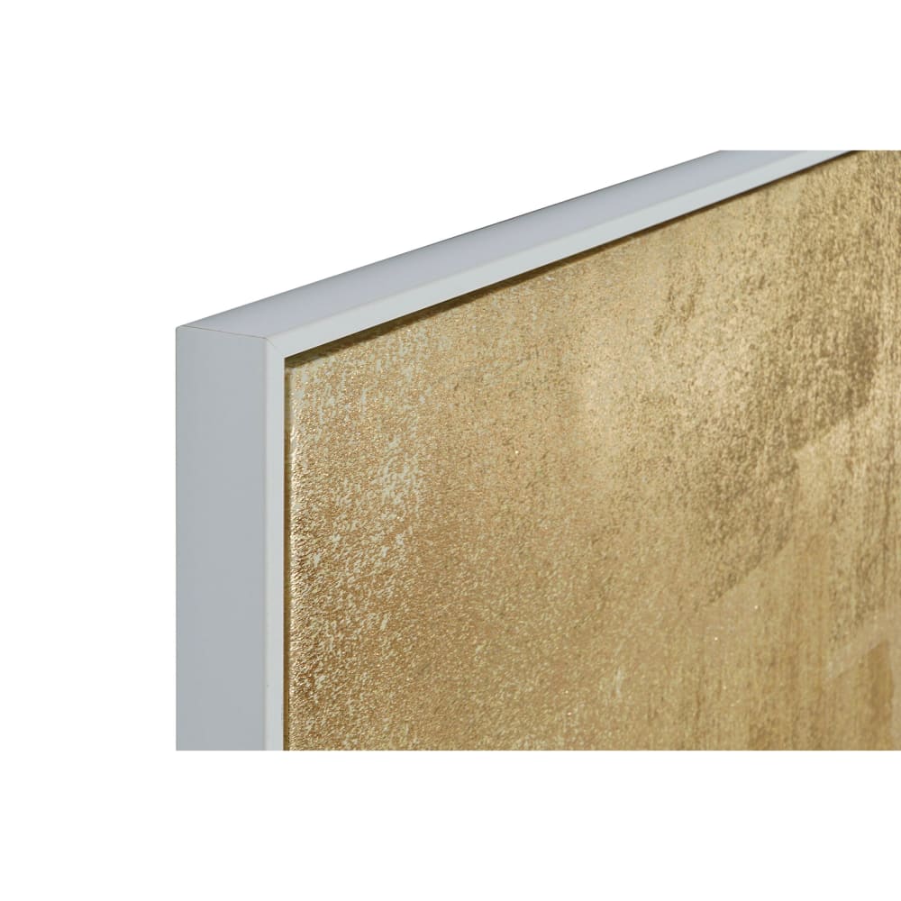 Tableau peint main en tissu doré 103x4x142 cm — vue 4