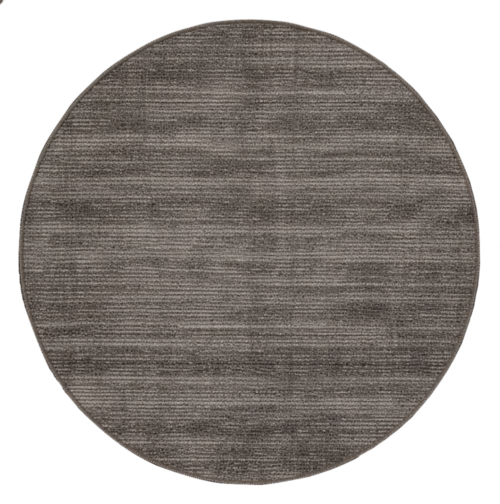 Handgewebter Viskose Teppich, taupe, 200 cm rund - Maisons Du