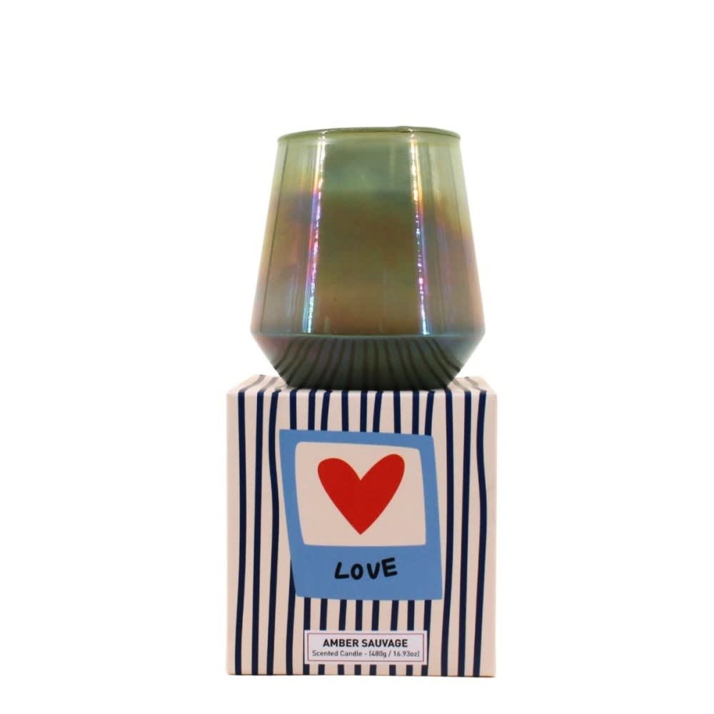 Bougie parfumée verre lustré 480g avec boite cadeau Bougie parfumée verre lustré 480g avec boite cadeau