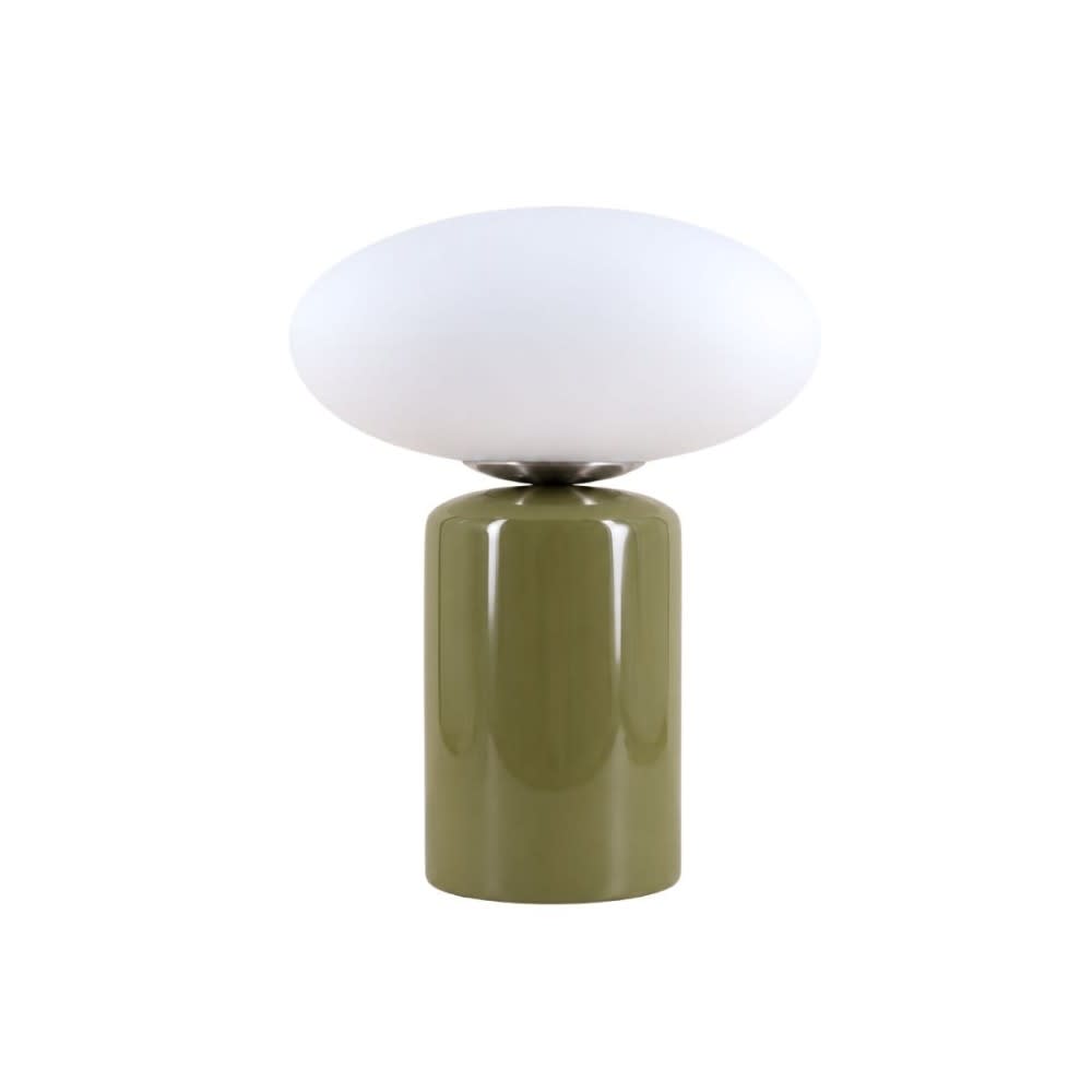 Lampe à poser design en céramique et verre vert 31cm Lampe à poser design en céramique et verre vert 31cm